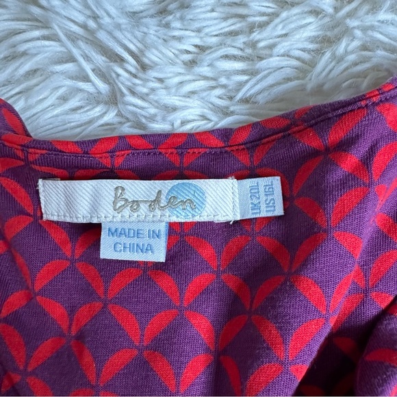 Boden Midi Dress in Red with Elegant Pattern - Picture 5 of 8